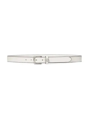 Lauren Ralph Lauren pasek skórzany damski kolor biały 412968763