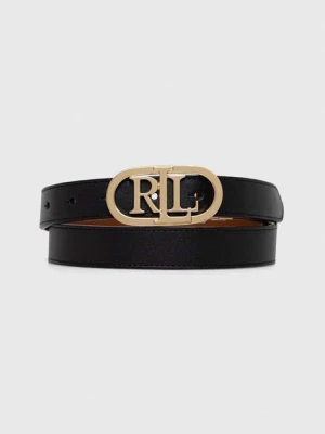 Lauren Ralph Lauren pasek skórzany kolor brązowy 412883714