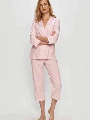 Lauren Ralph Lauren piżama bawełniana kolor różowy bawełniana I819702