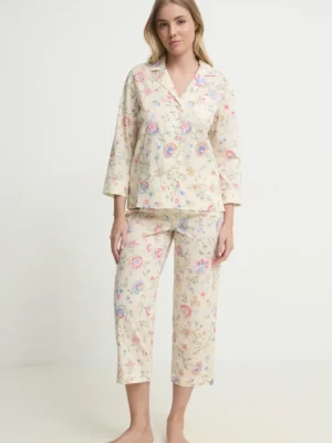 Lauren Ralph Lauren piżama damska kolor beżowy ILN92411