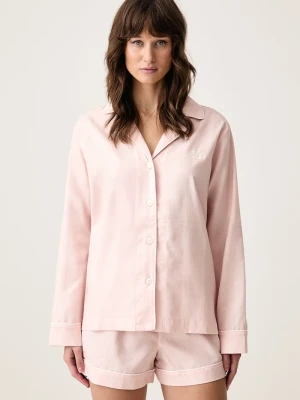 Lauren Ralph Lauren piżama dwuczęściowa damska bawełniana różowy