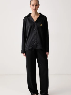 Lauren Ralph Lauren piżama dwuczęściowa damska czarny