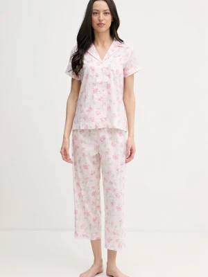 Lauren Ralph Lauren piżama dwuczęściowa damska z bawełną