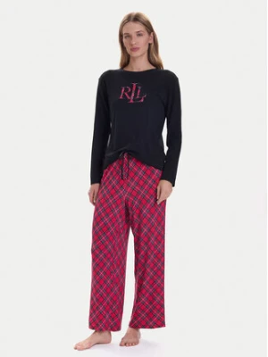 LAUREN RALPH LAUREN Piżama ILN72466F Czarny Regular Fit