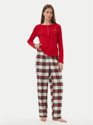 LAUREN RALPH LAUREN Piżama ILN72551F Czerwony Relaxed Fit
