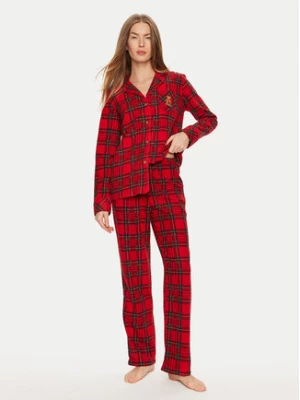 LAUREN RALPH LAUREN Piżama ILN92376F Czerwony Relaxed Fit