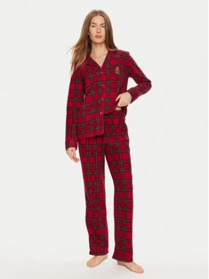 LAUREN RALPH LAUREN Piżama ILN92376F Czerwony Relaxed Fit