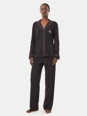 LAUREN RALPH LAUREN Piżama ILN92528 Czarny Regular Fit