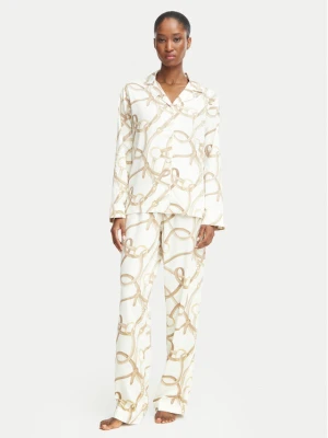 LAUREN RALPH LAUREN Piżama ILN92536 Kremowy Regular Fit
