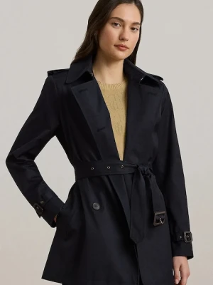 Lauren Ralph Lauren płaszcz damski z bawełną granatowy
