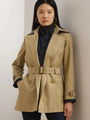 Zdjęcie produktu Lauren Ralph Lauren płaszcz damski kolor beżowy przejściowy dwurzędowy 297967126