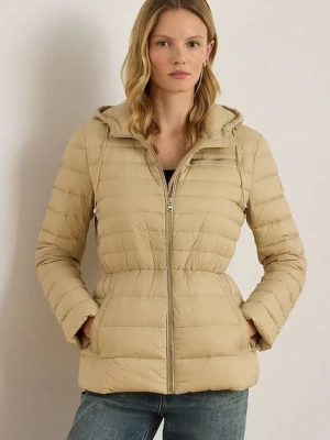 Lauren Ralph Lauren płaszcz kolor beżowy zimowa 297P04081