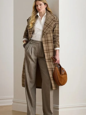 Lauren Ralph Lauren płaszcz z dodatkiem wełny kolor brązowy 200979580