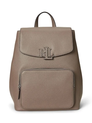 Lauren Ralph Lauren plecak skórzany damski kolor brązowy duży gładki 431969355