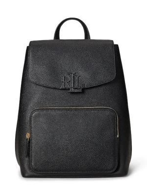 Lauren Ralph Lauren plecak skórzany damski kolor czarny duży gładki 431969355