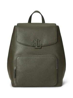 Lauren Ralph Lauren plecak skórzany damski kolor zielony duży gładki 431969355