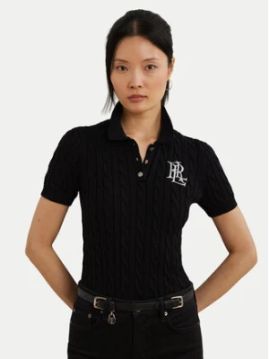 LAUREN RALPH LAUREN Polo 200932224003 Czarny Slim Fit