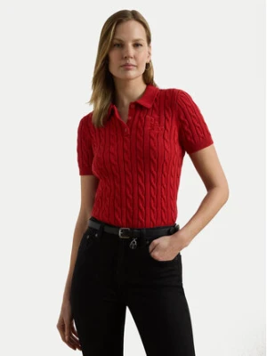 LAUREN RALPH LAUREN Polo 200932224012 Czerwony Slim Fit