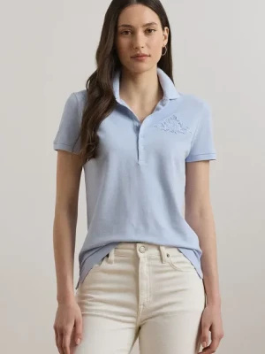 Lauren Ralph Lauren polo bawełniane damski kolor niebieski 200966129