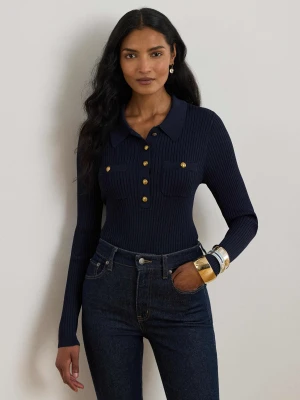 LAUREN RALPH LAUREN Sweter | Slim Fit granatowy