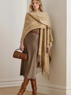 Lauren Ralph Lauren poncho z dodatkiem wełny kolor beżowy lekkie 454P04529