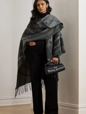 Lauren Ralph Lauren poncho z dodatkiem wełny kolor szary lekkie 454P04529