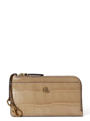 Lauren Ralph Lauren portfel damski skórzany beżowy