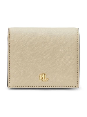 Lauren Ralph Lauren portfel damski skórzany beżowy