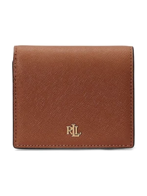 Lauren Ralph Lauren portfel skórzany damski kolor beżowy 432962112
