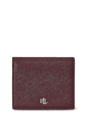 Lauren Ralph Lauren portfel skórzany damski kolor bordowy 432962112
