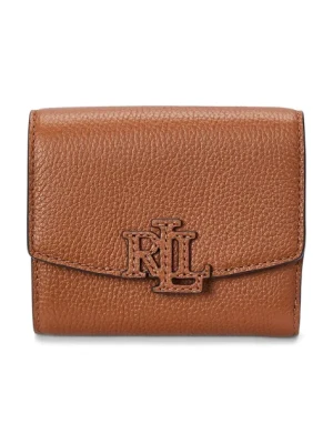 Lauren Ralph Lauren portfel skórzany damski kolor brązowy 432966782