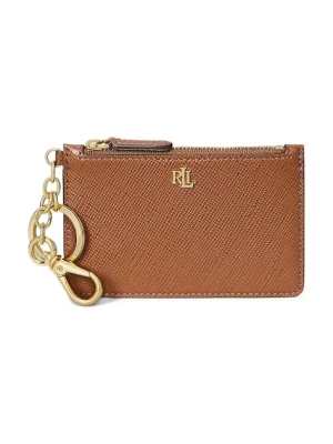 Lauren Ralph Lauren portfel skórzany damski kolor brązowy 432966789