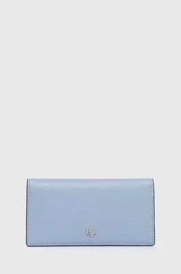 Lauren Ralph Lauren portfel skórzany damski kolor niebieski 432935939