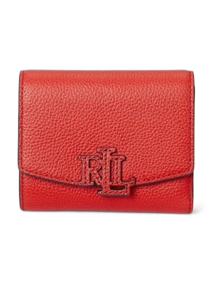 Lauren Ralph Lauren portfel skórzany damski kolor pomarańczowy 432966782