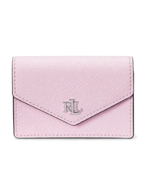 Lauren Ralph Lauren portfel skórzany damski kolor różowy 432967060