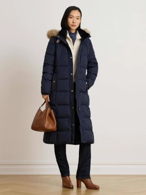 LAUREN RALPH LAUREN Puchowy płaszcz granatowy