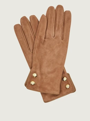 LAUREN RALPH LAUREN Rękawiczki | zamsz camel