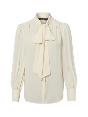 Lauren Ralph Lauren Rozkloszowana bluzka damska Kobiety Sztuczne włókno żółty jednolity,