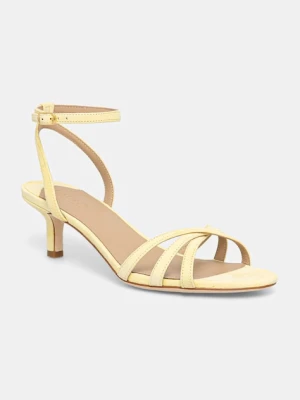 Lauren Ralph Lauren sandały na niskim obcasie zamszowe Kendyl Kttn