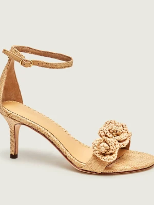 LAUREN RALPH LAUREN Sandały na szpilce ALLIE | z dodatkiem skóry
