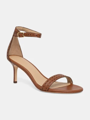 Lauren Ralph Lauren sandały na wysokim obcasie skórzane Allie M