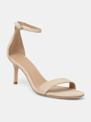 Lauren Ralph Lauren sandały zamszowe Allie Mid kolor beżowy 802959175008