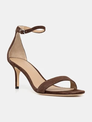 Lauren Ralph Lauren sandały zamszowe Allie Mid kolor brązowy 802959175011