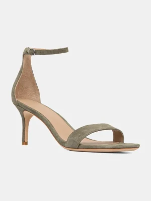 Lauren Ralph Lauren sandały zamszowe Allie Mid kolor zielony 802959175007