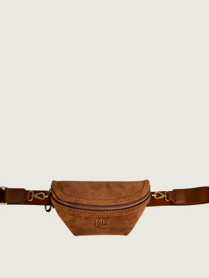 LAUREN RALPH LAUREN Saszetka nerka Marcy | zamsz brązowy