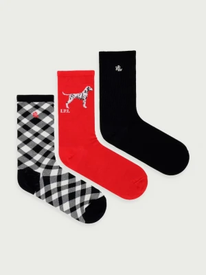 Lauren Ralph Lauren skarpety męskie 3-pack czarny