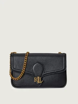 LAUREN RALPH LAUREN Skórzana listonoszka BRADLEY czarny