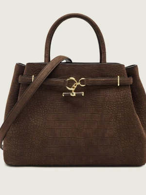 LAUREN RALPH LAUREN Skórzana shopperka Blaike brązowy