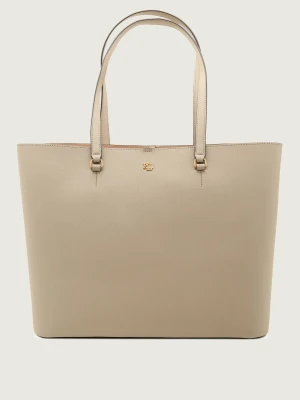 LAUREN RALPH LAUREN Skórzana shopperka KARLY beżowy