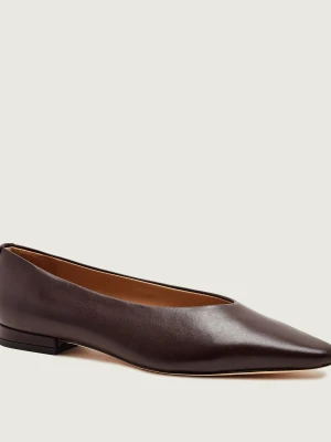 LAUREN RALPH LAUREN Skórzane baleriny Audri brązowy